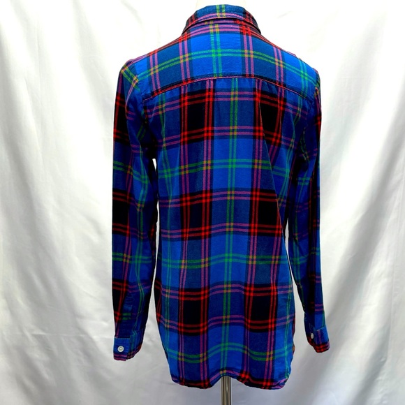 Old Navy Women’s Classic Plaid Shirt Sz Small - Picture 4 of 6